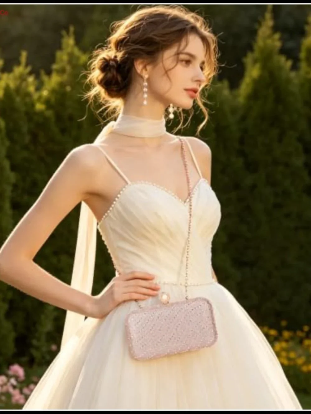 Rhinestone Clutch Evening Bag with Gold Chain Crossbody Formal Purse